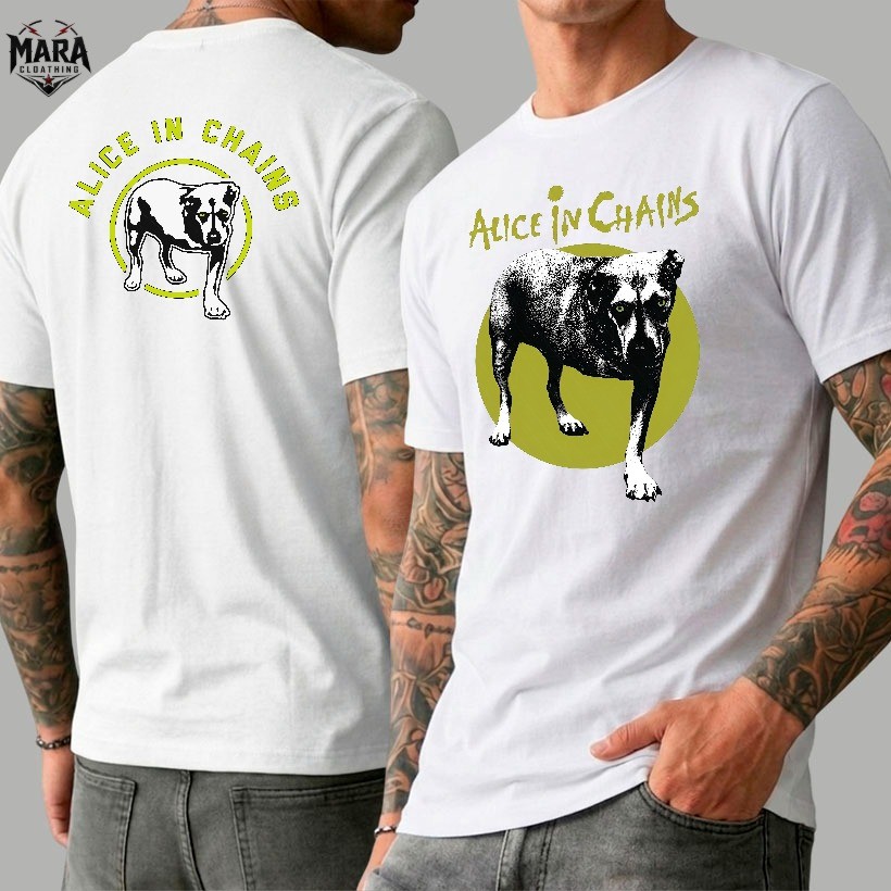 Camiseta Unissex Estilo Rock Alice In Chains Dog Premium