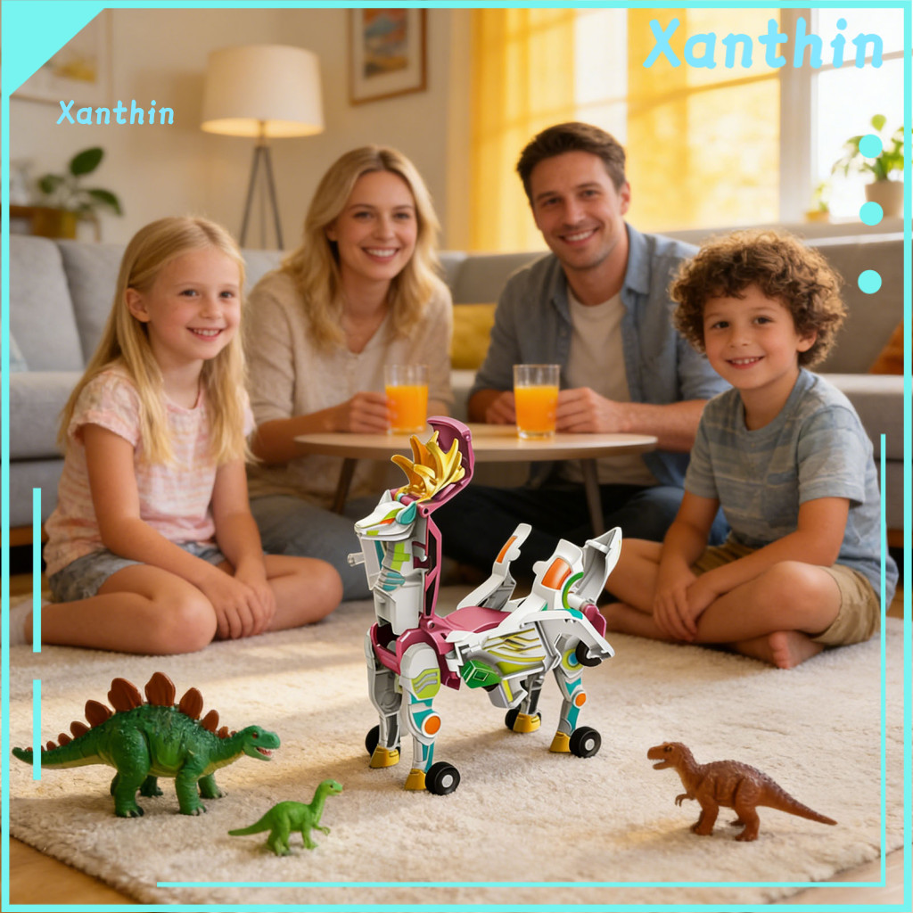 Tabletop Decor Toy 2pcs Car Transformer Magnetic Collision Deer Shape 2-in-1 Mechanical Puzzle for Kids – Fun Educatio