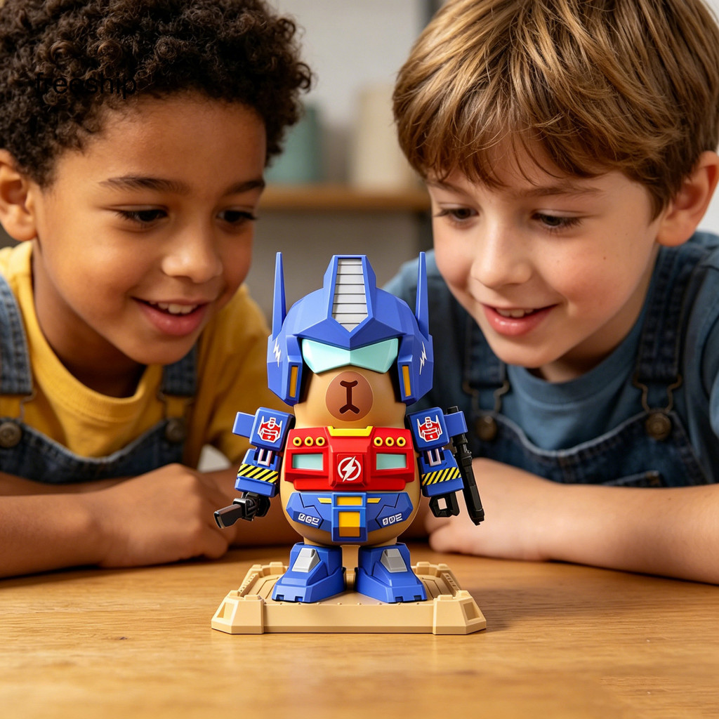 Mechanical Capybara Toy Building Kit Magnetic – Mecha Figure with Movable Parts Educational Cartoon Model for Kids