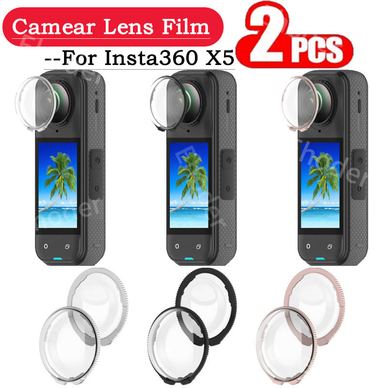 Para Insta360 X5 X4 X3 Protetor de Lente Anti-Riscos 2 Unidades Guarda de Vidro Acessórios para Câmera de Ação