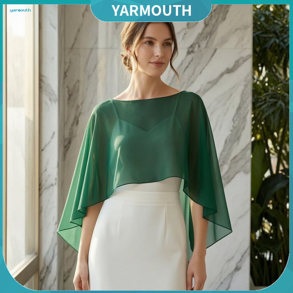 Versatile Layering Piece for Summer Chiffon Shawl for Women Elegant Women's Wrap for Evening Dress Soft Sheer Bridal Sca