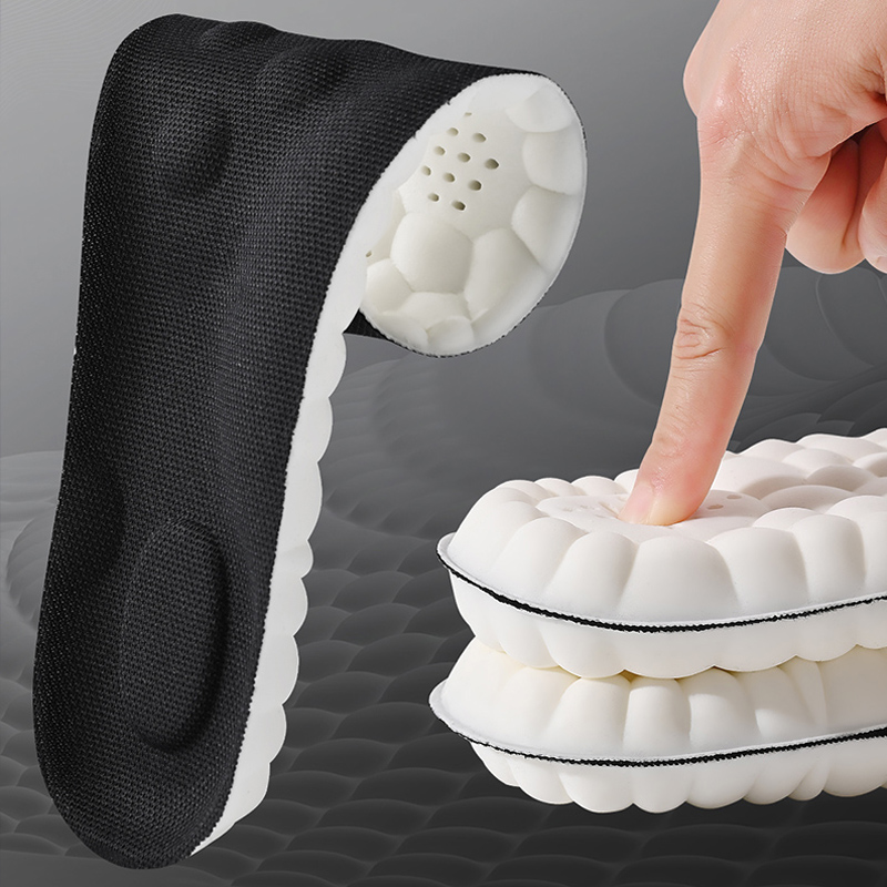 Palmilhas Esportivas De Látex De Alta Elasticidade , Suporte De Arco Respirável , Almofadas Confortáveis De Absorção De