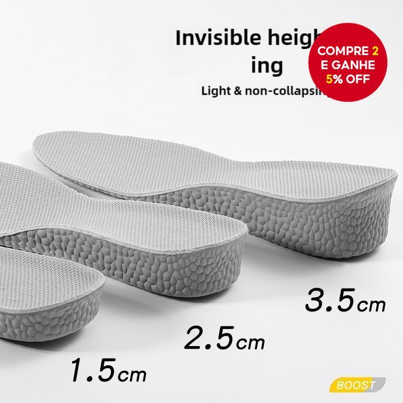 Insole EVA com Suporte de Arco e Elevação do Calcanhar para Calçados Unissex de Caminhada e Corrida, Leve, Confortável,