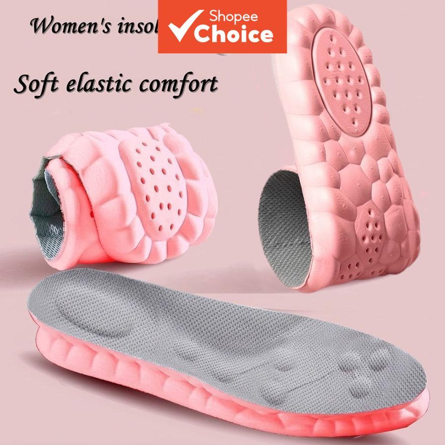 Palmilhas Femininas 2 Peças Almofada Macia Para Sapatos Com Suporte De Arco Respirável Absorvente De Suor Esportes Casua