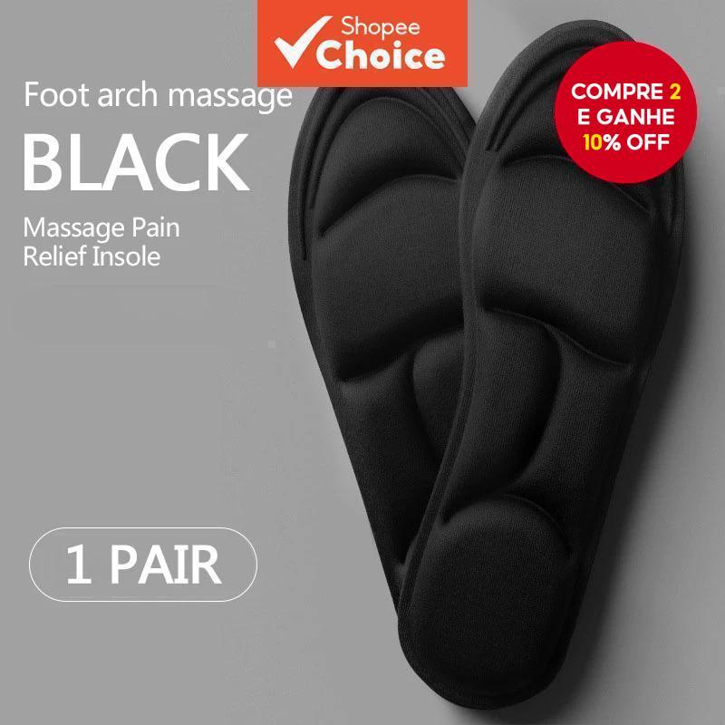 Novas Palmilhas de Espuma Viscoelástica 5D para Conforto, Suporte de Arco, Absorção de Impacto, Perfeitas para Calçados