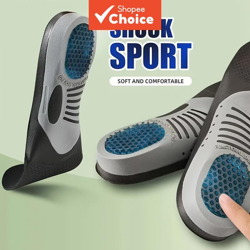 Palmilhas Esportivas EVA Pretas Unissex (1 Par) | Almofada Amortecedora com Suporte de Arco, Leve & Durável, Ideal para