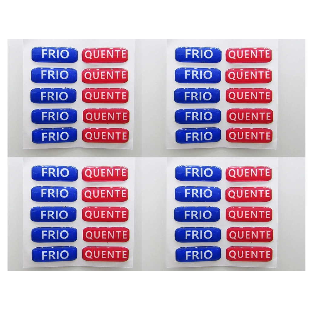 40 Etiquetas Para Registro Misturador Quente Frio Resinado