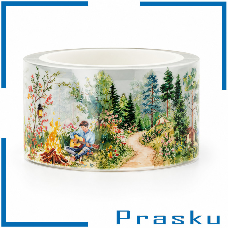 [Prasku] Fita PET Para Scrapbooking Com Rolo Adesivo Decorativo De Cenário Florestal Registro No Diário , Projeto De Fun