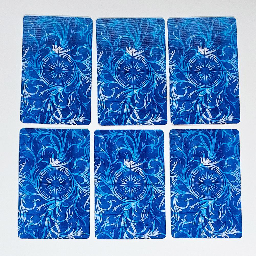 9 * 6cm Espelho Verdade Lenormand Deck Impresso Em 350GSM Cartolina Com Relevo Duplo 36 Peças Cartões Fractal Imager