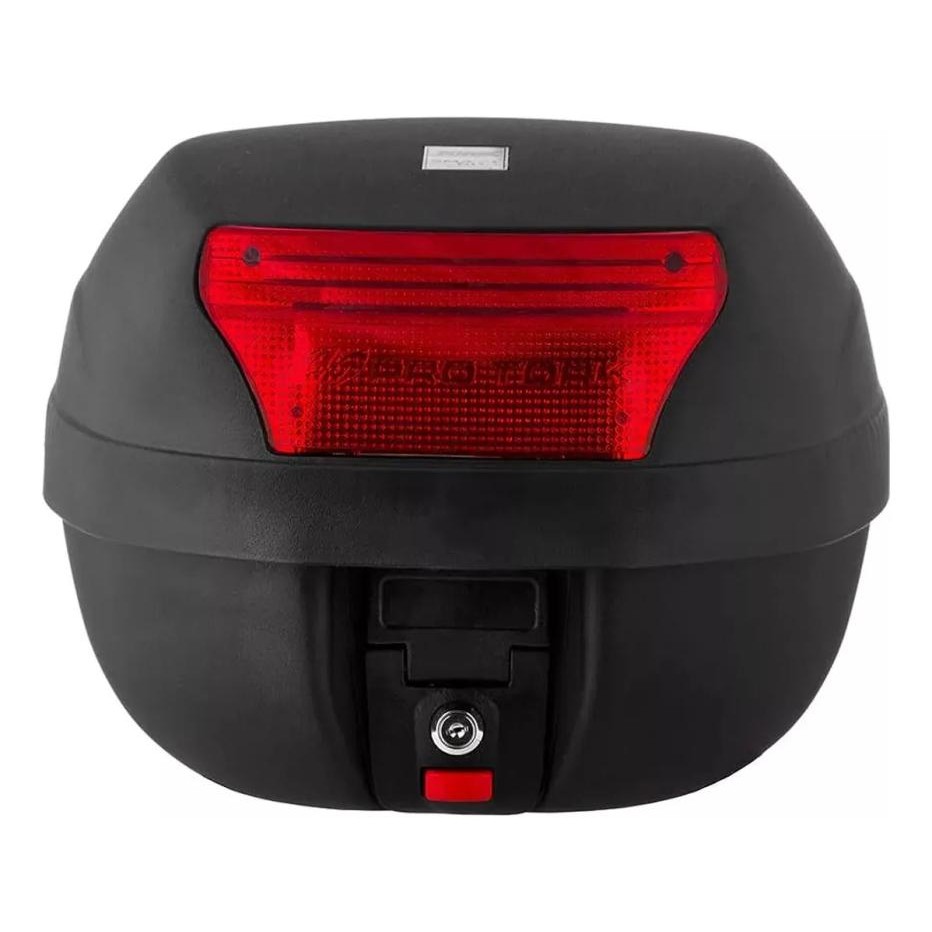 Baú Bauleto Pro Tork 28 Litros Smart Box Universão Todas As Motos Preto/Vermelho Completo