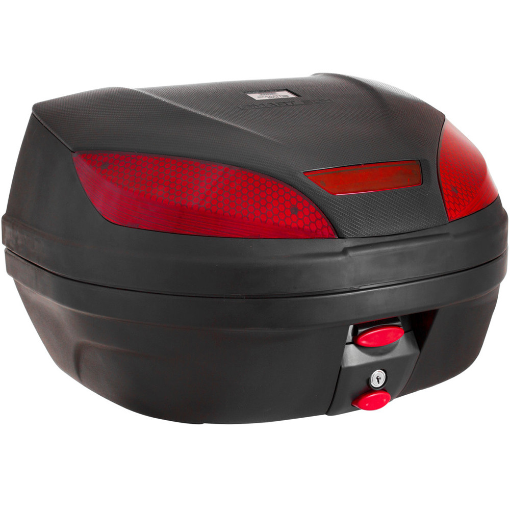 Baú Bauleto p/ Motos 52 Litros Smart Box 3 c/ Refletor Traseiro Chave Trava Preto ProTork - BP-11PT
