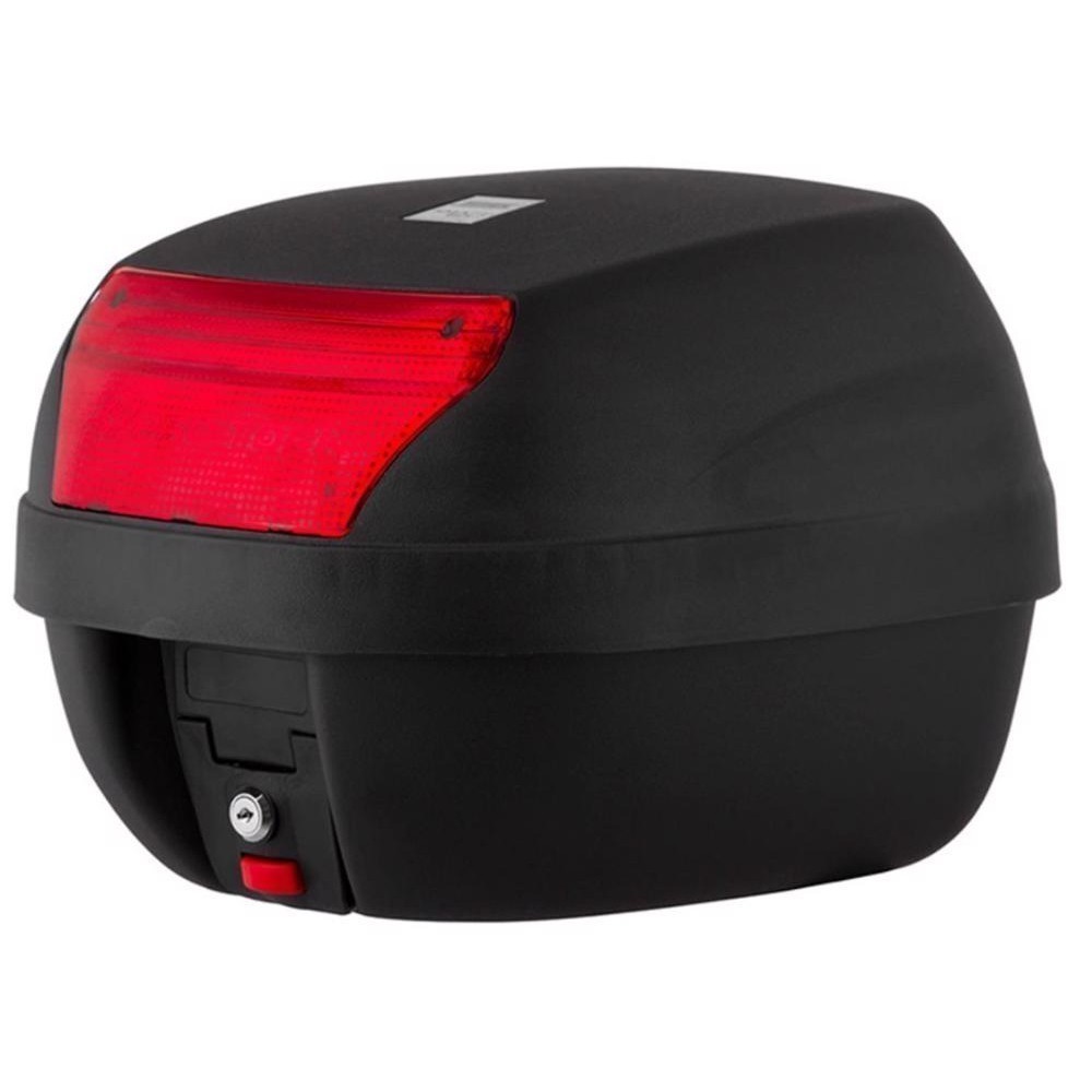 BAU 28 LITROS BAULETO 28L SMART BOX PRETO LENTE VERMELHA