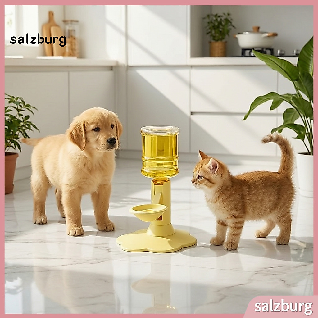 Automatic Water Dispenser for Cats Safe Plastic Pet Supply Gravity-fed Cat 640ml – Refill Bowl Elevated for Indoor for