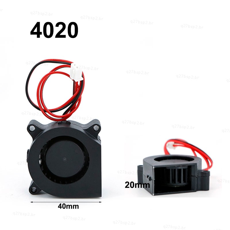 DC 12V 2PIN 4cm 4020 Ventilador Turbo De Resfriamento Sem Escova Para Refrigerador De Impressora 3D 40x40x20mm XH2.54 2P