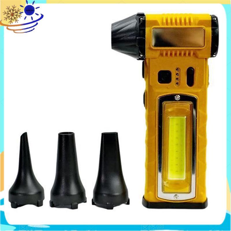 [Le's Shop] Ventilador Turbo Recarregável USB De Ar Motor Sem Escova Violento De Alta Velocidade Lanterna SOS