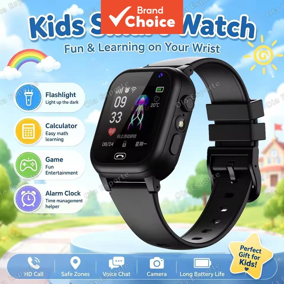 2027 Relógio Inteligente Infantil 2G Chamada de Vídeo SOS Câmera HD Suporta Cartão SIM Fone de Ouvido Smartwatch