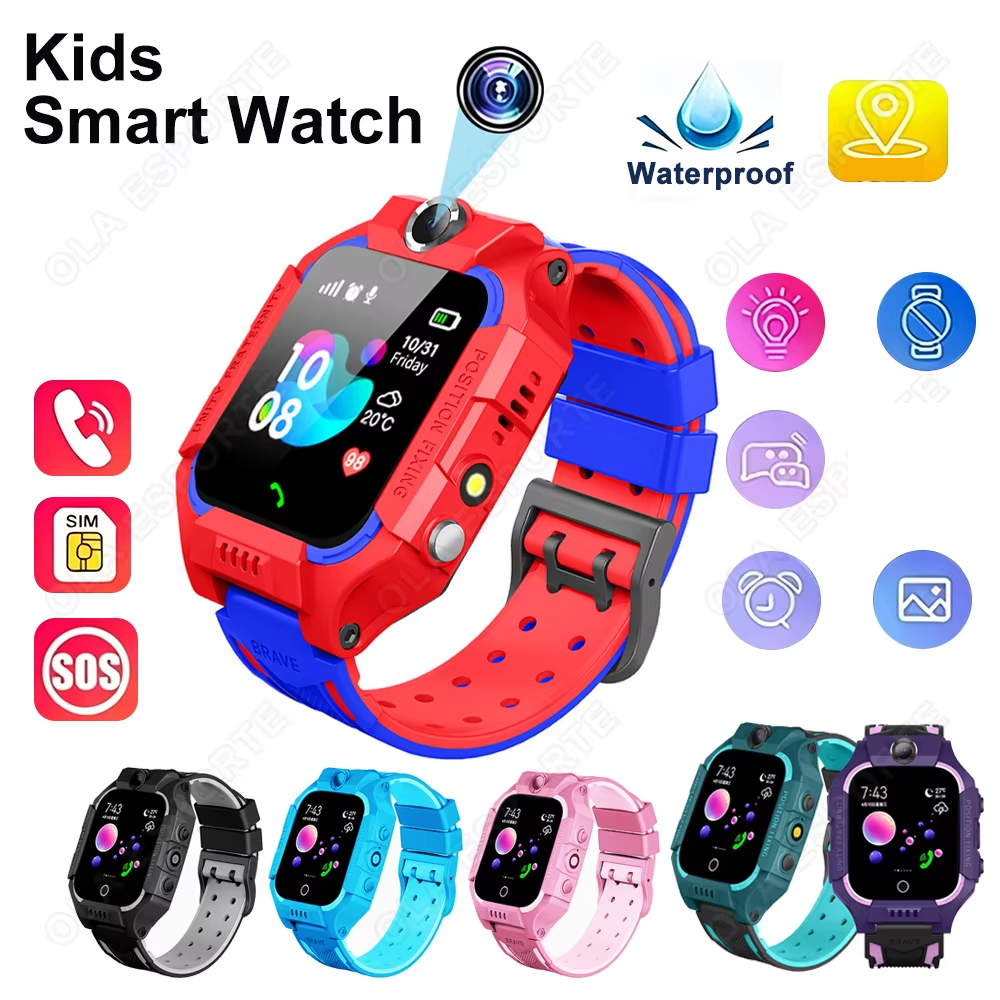Novo Relógio Inteligente para Crianças com Câmera HD, SOS, GPS, Localização, Cartão SIM, Chamada, Smartwatch Infantil à
