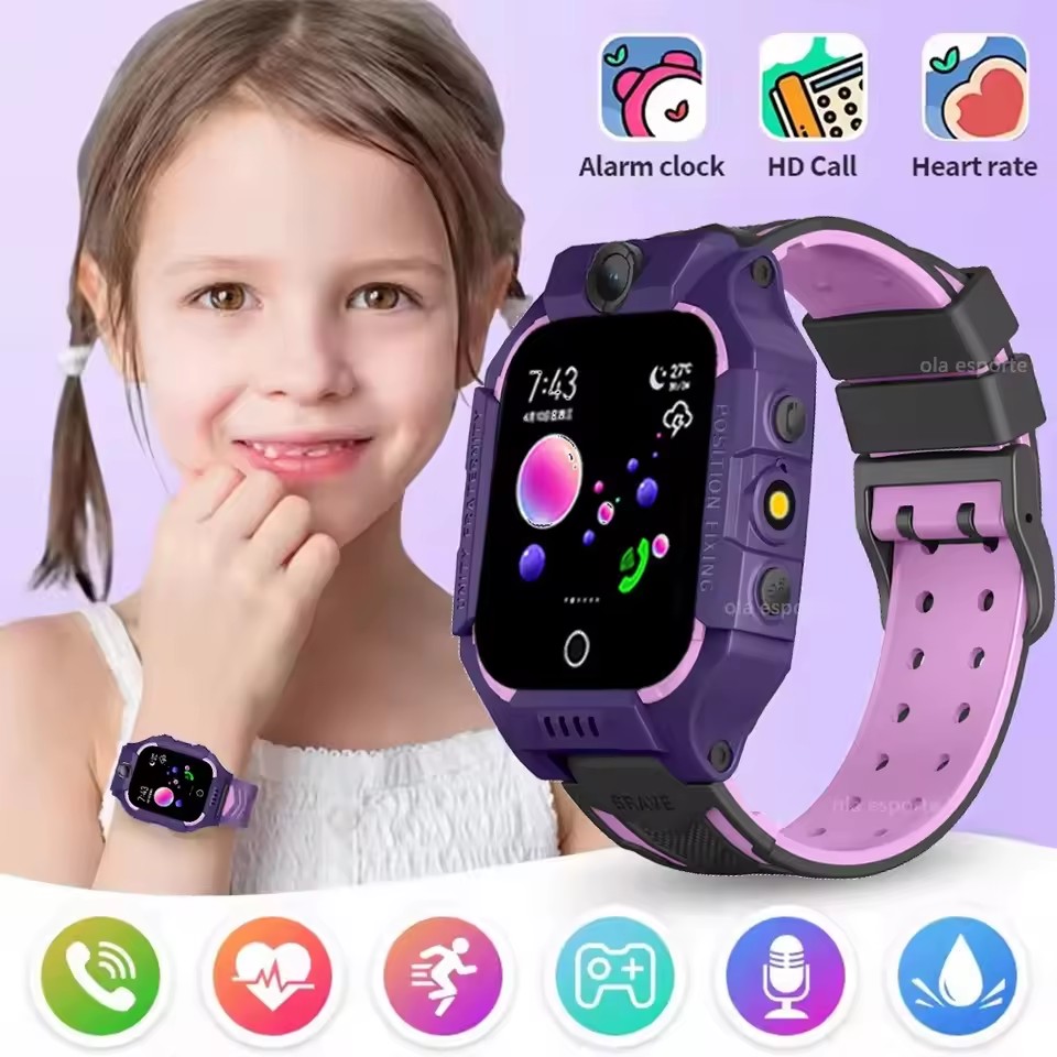 Novo Relógio Inteligente Infantil 2026 Criança Tela HD Touch 2G Cartão SIM Chamada Jogos Smartwatch Música Presente