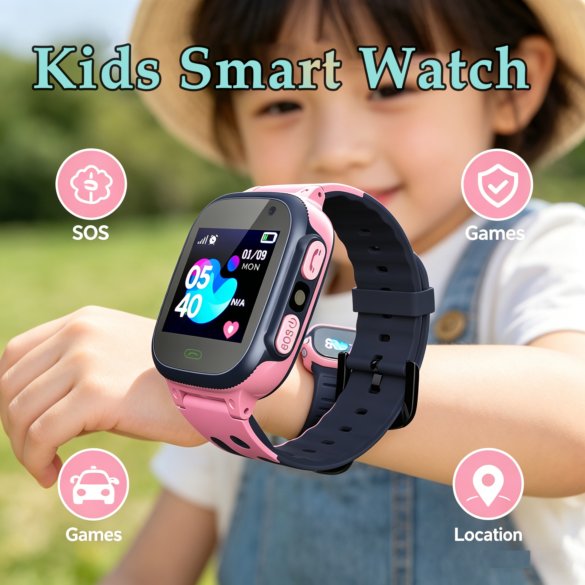 Crianças GPS Smart Watch 2G Cartão SIM SOS Chamada Câmera À Prova D'água Para Presente De Feriado De Verão