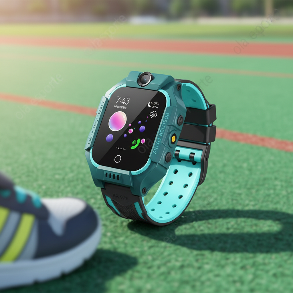 Smartwatch infantil com cartão SIM, internet 2G, chamadas de vídeo HD, à prova d'água, GPS, SOS, rastreamento de