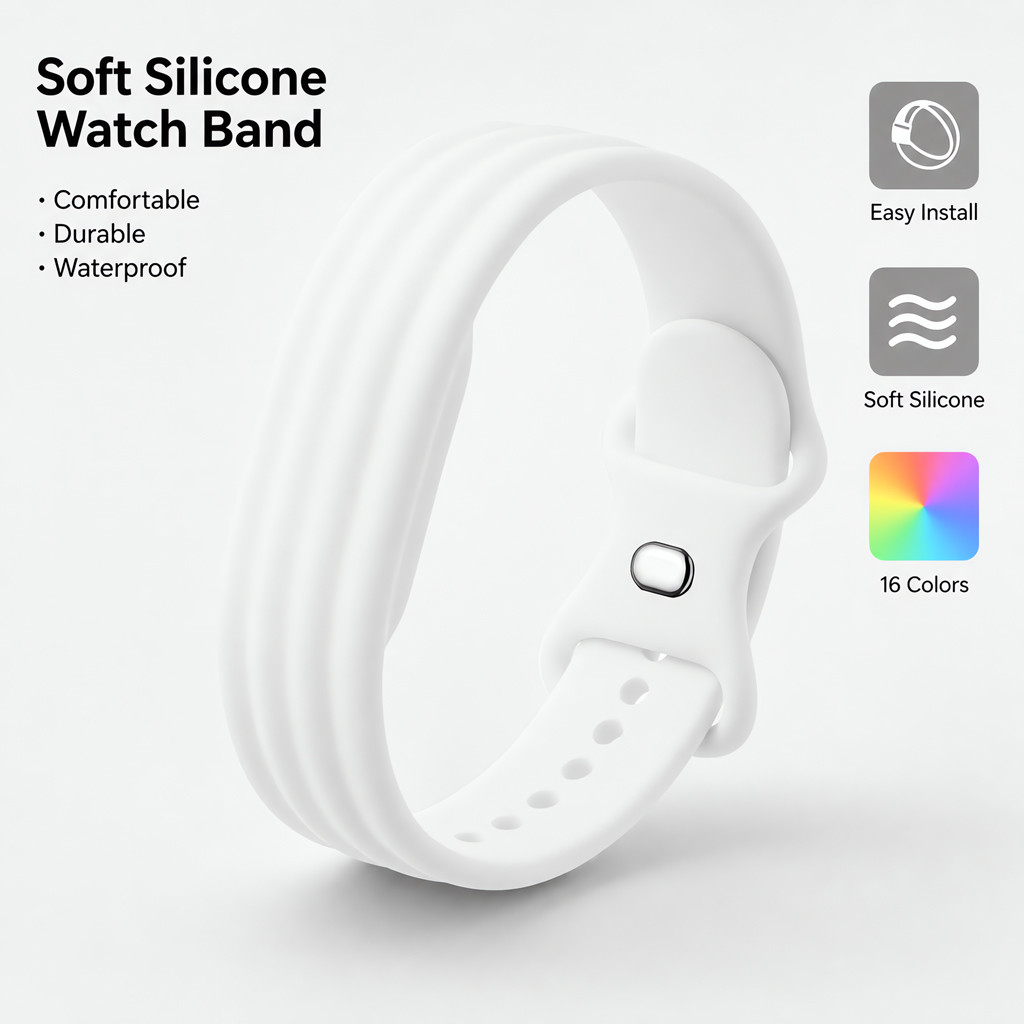 Pulseira De Relógio De Silicone Integrada Para Google Fitbit Air-Smartwatch Inteligente Esportiva Respirável Sem Costura