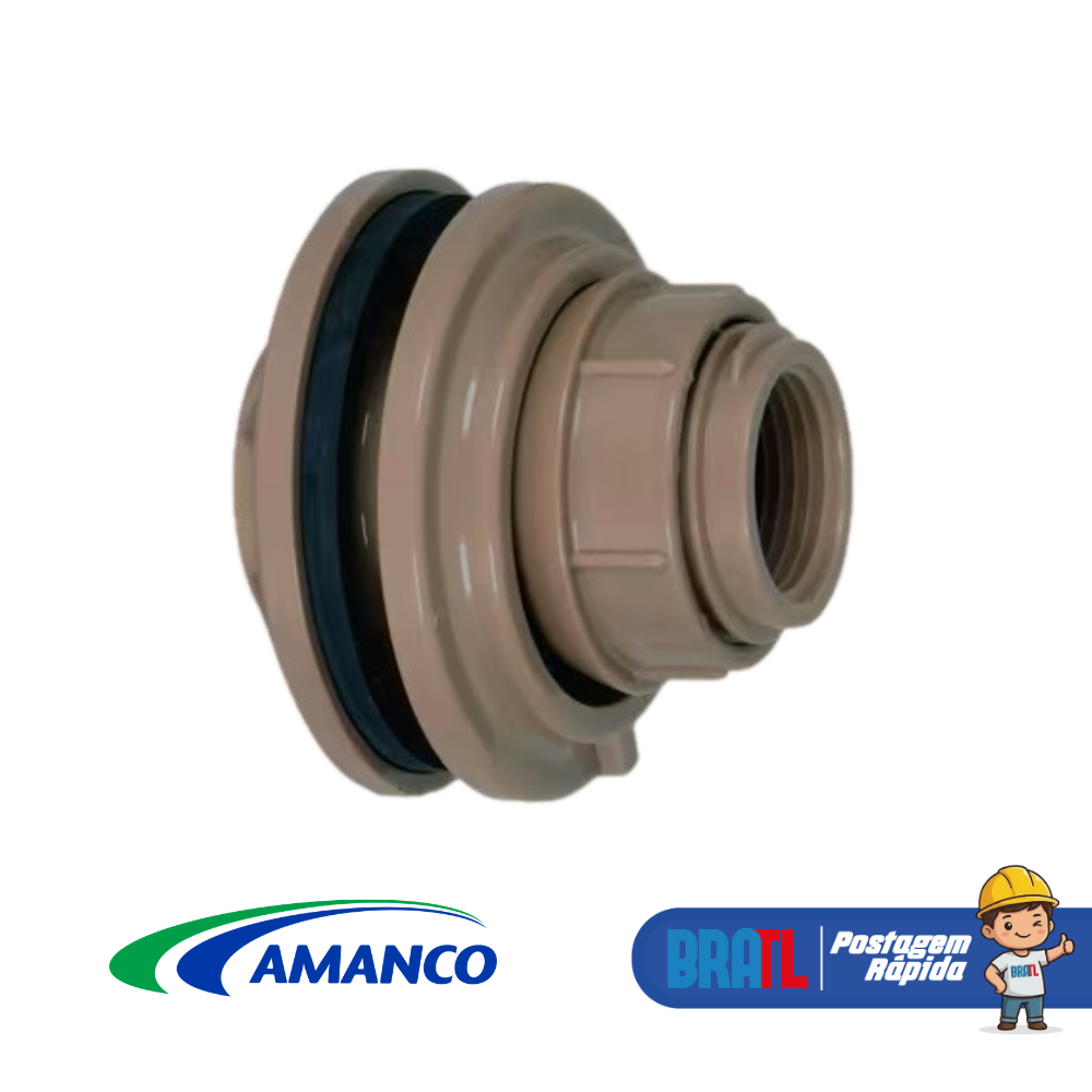 Adaptador com Flange para Caixa D’Água Soldável Amanco PVC – Entrada ou Saída de Água