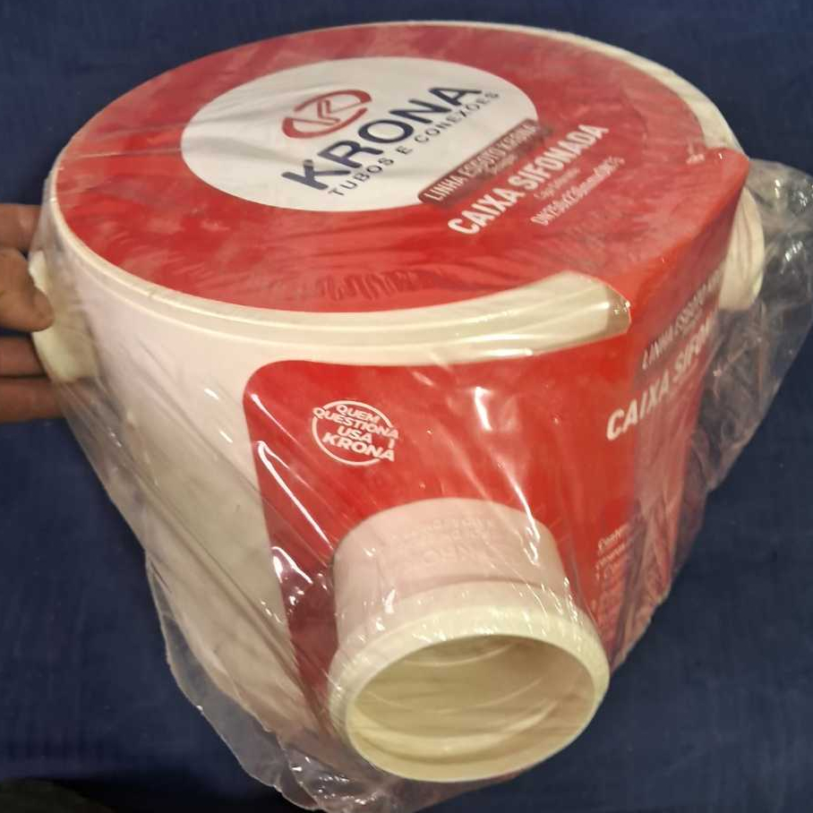 Caixa sanfonada gordura esgoto DN250X230MMXDN74  KRONA  entradas de 50 saida esgoto 75