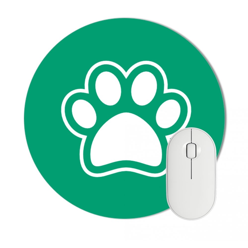Mouse Pad Pata de Cachorro Pet Veterinária Estudante Medicina Redondo