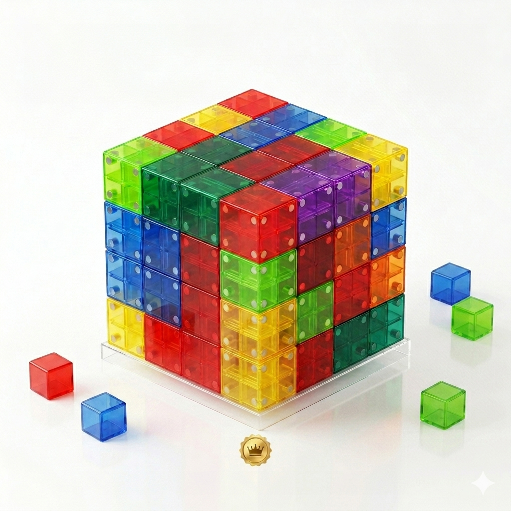 Kit 100pcs Blocos De Construção Magnéticos Conjunto De 2cm , Brinquedo De Cubo Educacional DIY Para Crianças