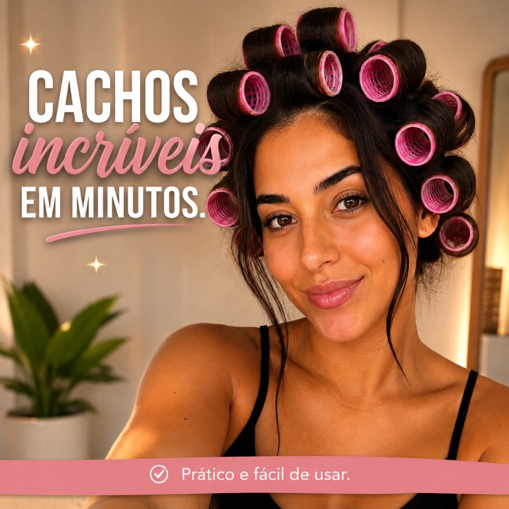 Kit Bobs Cabelo Velcro Modeladores +  Prendedores, DIY Styling Tools tamanho Grandes 6.2x4cm/Medios 6.2*3.2cm