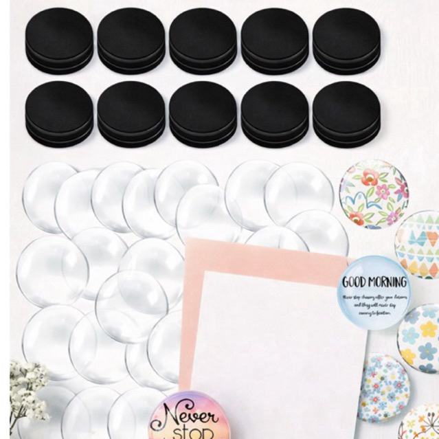 Kit 5 Ímãs Redondos 2cm para Montagem – DIY Personalizado | Artesanato e Papelaria