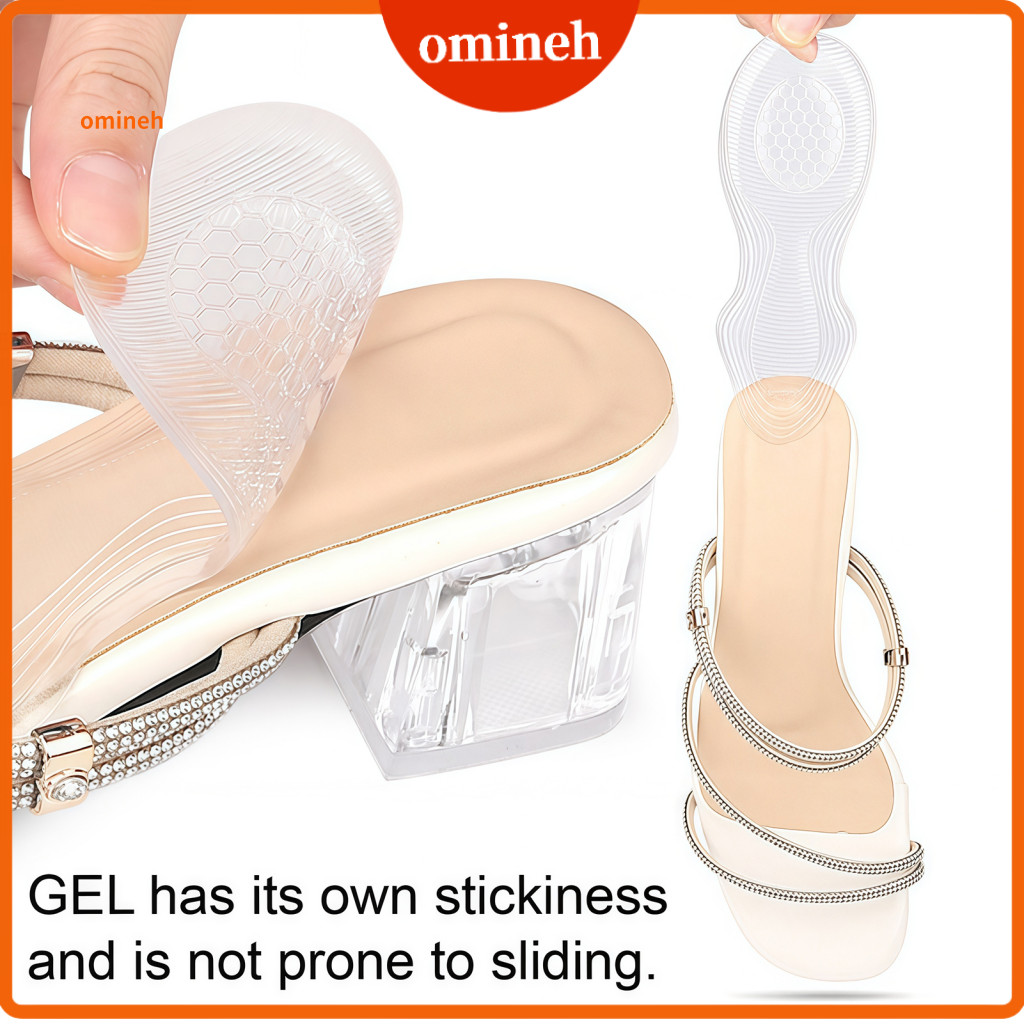 Soft Gel Shoe Grips Heel for High Heels 1 Pair Gourd-shaped Inserts for Women Men – Anti-slip Self-adhesive Cushions f