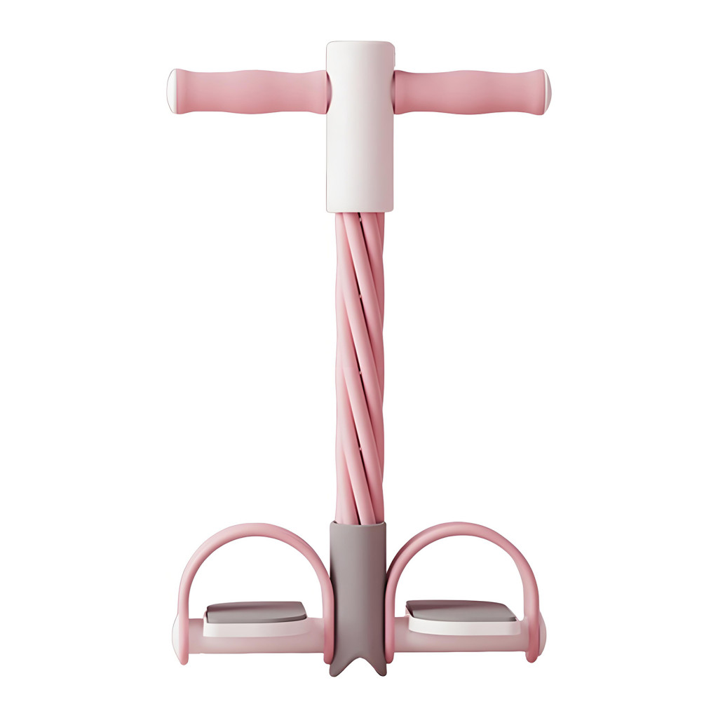 Versatile Resistance Training Band Abdominal Muscle Toning 4-in-1 with Handles – Tpe Elastic Pedal Puller for Yoga Sit