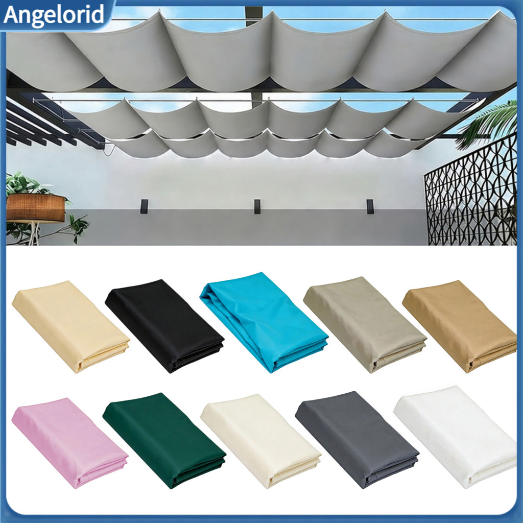Retractable Shade Sail Outdoor Sun Protection with Eyelets Rope – Adjustable Waterproof Canopy for Garden Patio Yard f