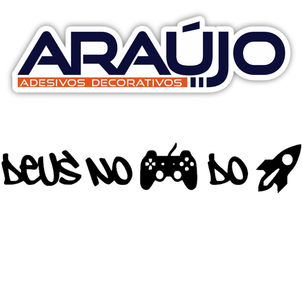Adesivo Deus No Controle Do Foguete Para Carro e Moto Personalizado