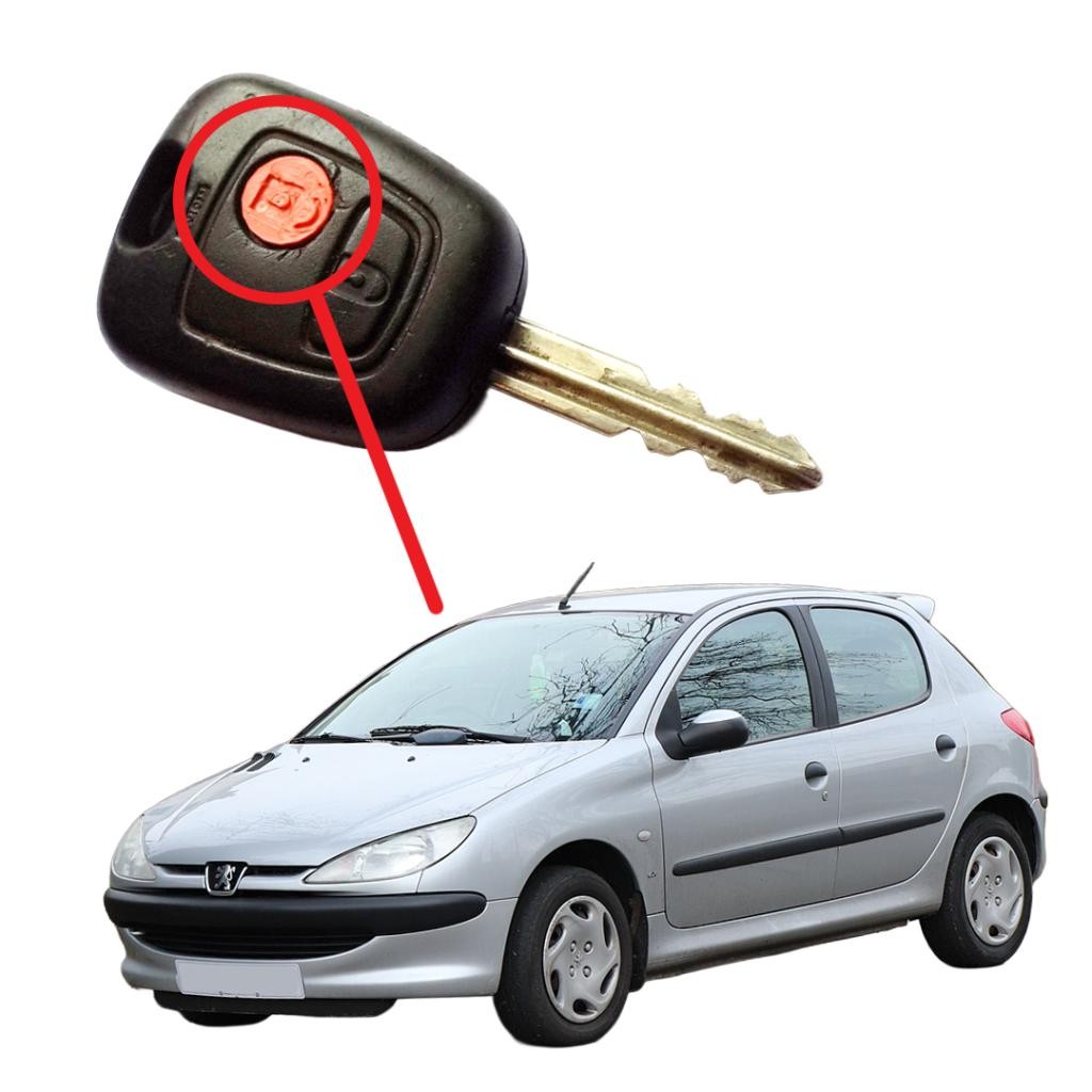 Botão de Controle do Alarme – Peugeot 206/207 (Painel/Chave)