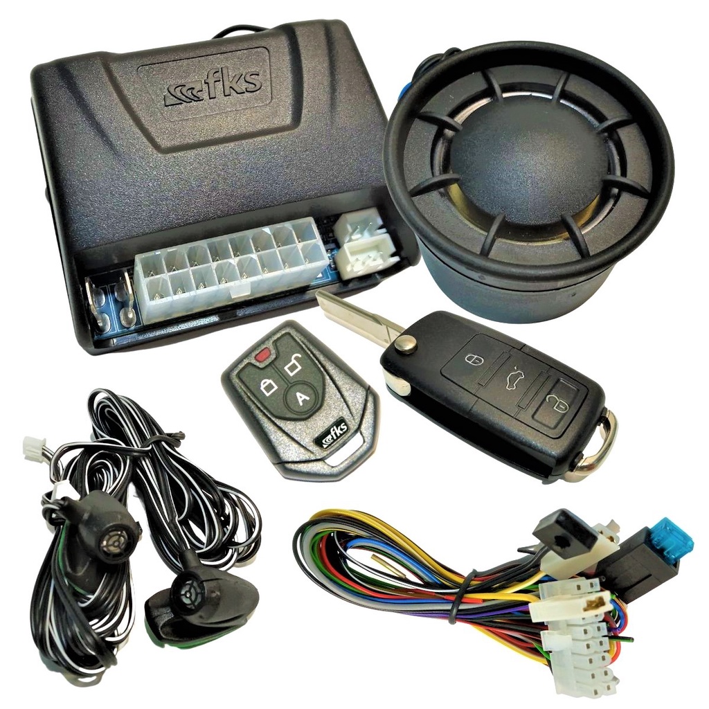 Alarme Automotivo Anti Assalto Bloqueador Completo Com Chave Canivete Ômega Controle Sirene Veiculos Carro Botão Segredo
