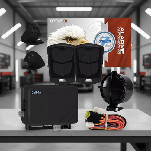 Alarme de Carro Automotivo  Completo 2 Controles Ultra Som Bloqueio Sirene Segurança Total