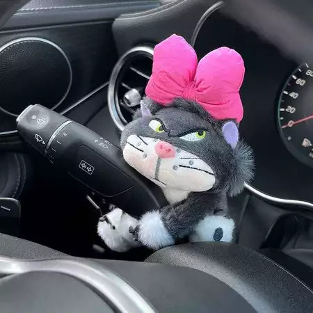 Enfeites de boneca de tela de decoração de bloco de limpador de controle Central de carro