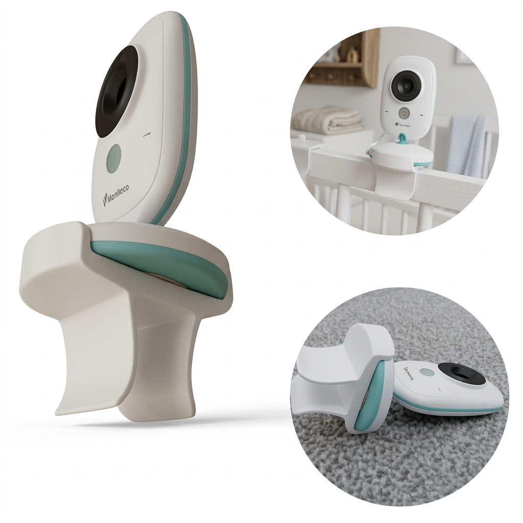 Suporte de Babá Eletrônica Para Berço Universal Ajustável Flexível Monitor Bebê Vb603 Resistente