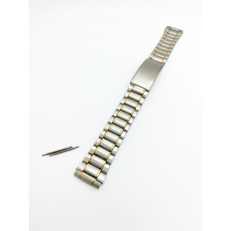 Pulseira Aço Compativel Relógios Orient Mista Dourada 18mm+Pinos