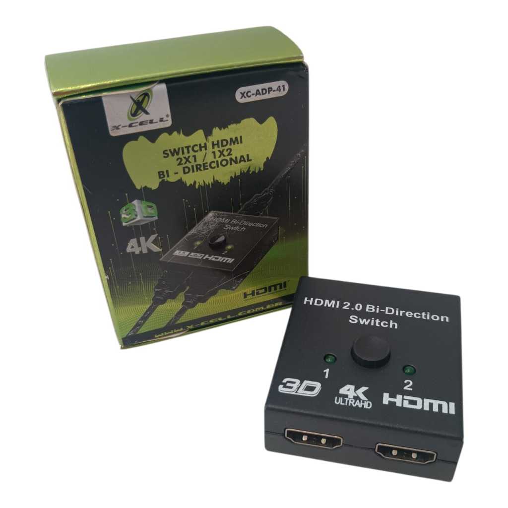Switch HDMI 2x1 / 1x2 Bi-direcional da marca X-Cell - XC-ADP-41