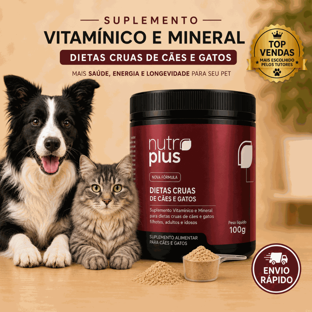 Suplemento Vitamínico para Cães Adultos Dieta Crua com Ossos 100g Nutroplus