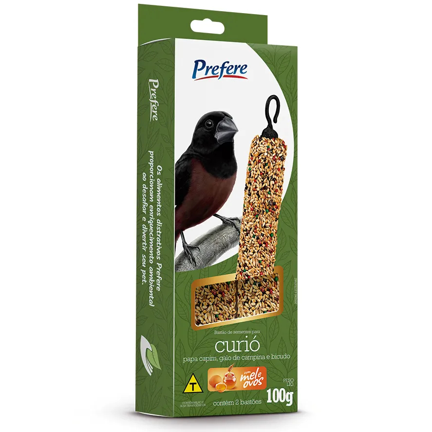 Bastão Prefere Curió 100g – Snack Nutritivo e Saboroso para Curiós e Bicudos