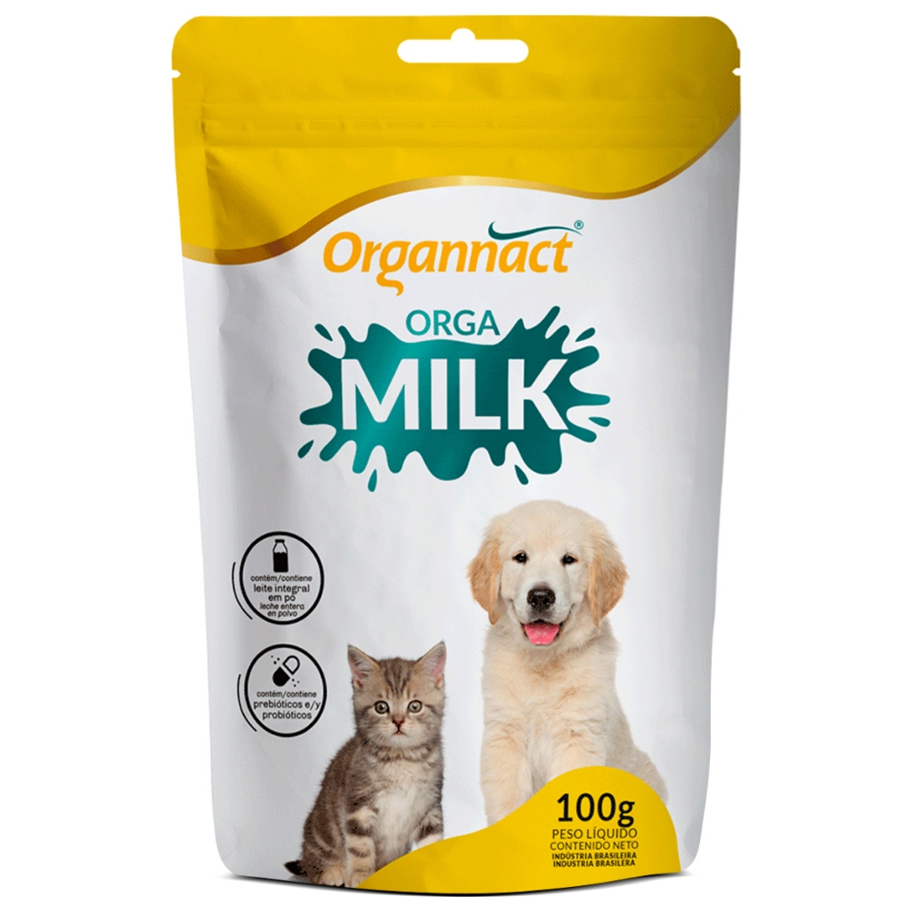Suplemento Leite para Cães e Gatos Filhotes Orga Milk 100g