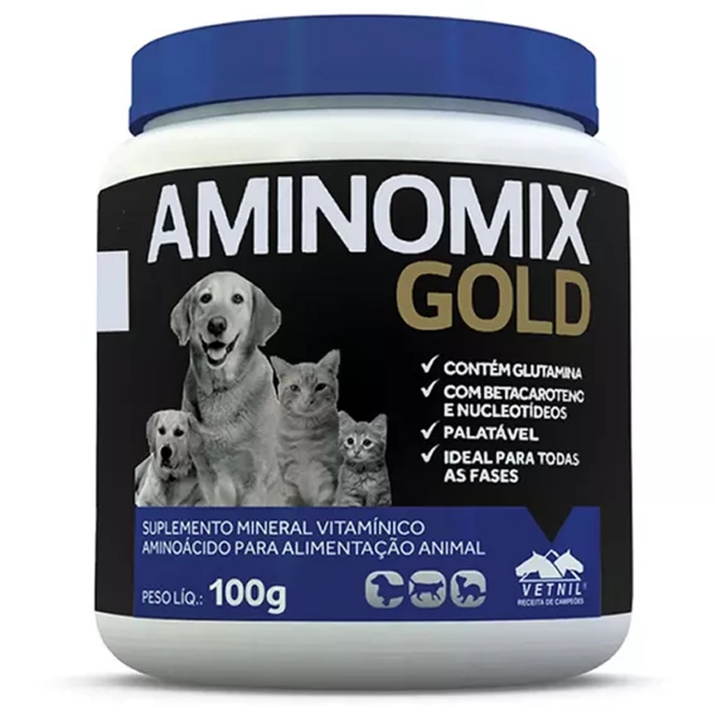 Aminomix Gold Suplemento Vitamínico P/ Animais -100g