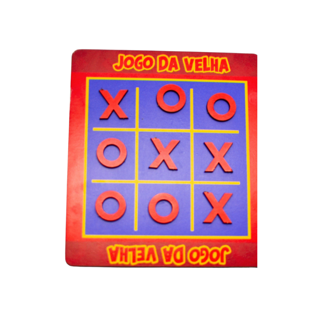 Jogo da velha em MDF 14X16 tabuleiro brinquedo presente educativo colorido sensorial montessori