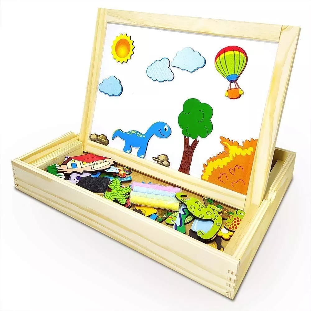 Lousa Magnética Infantil Dupla Face Imã Brinquedo Educativo Montessori