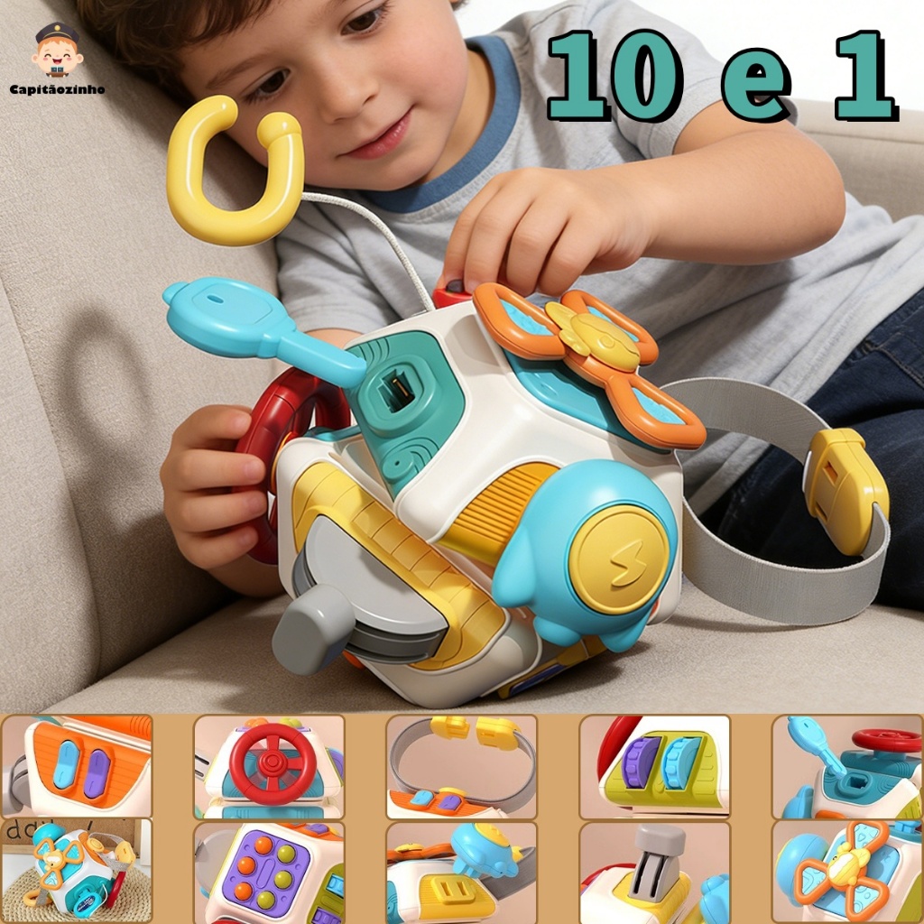 Bebê Ocupado Placa Cubo Montessori Brinquedo Sensorial Com Atividades De Aprendizagem Para O Natal
