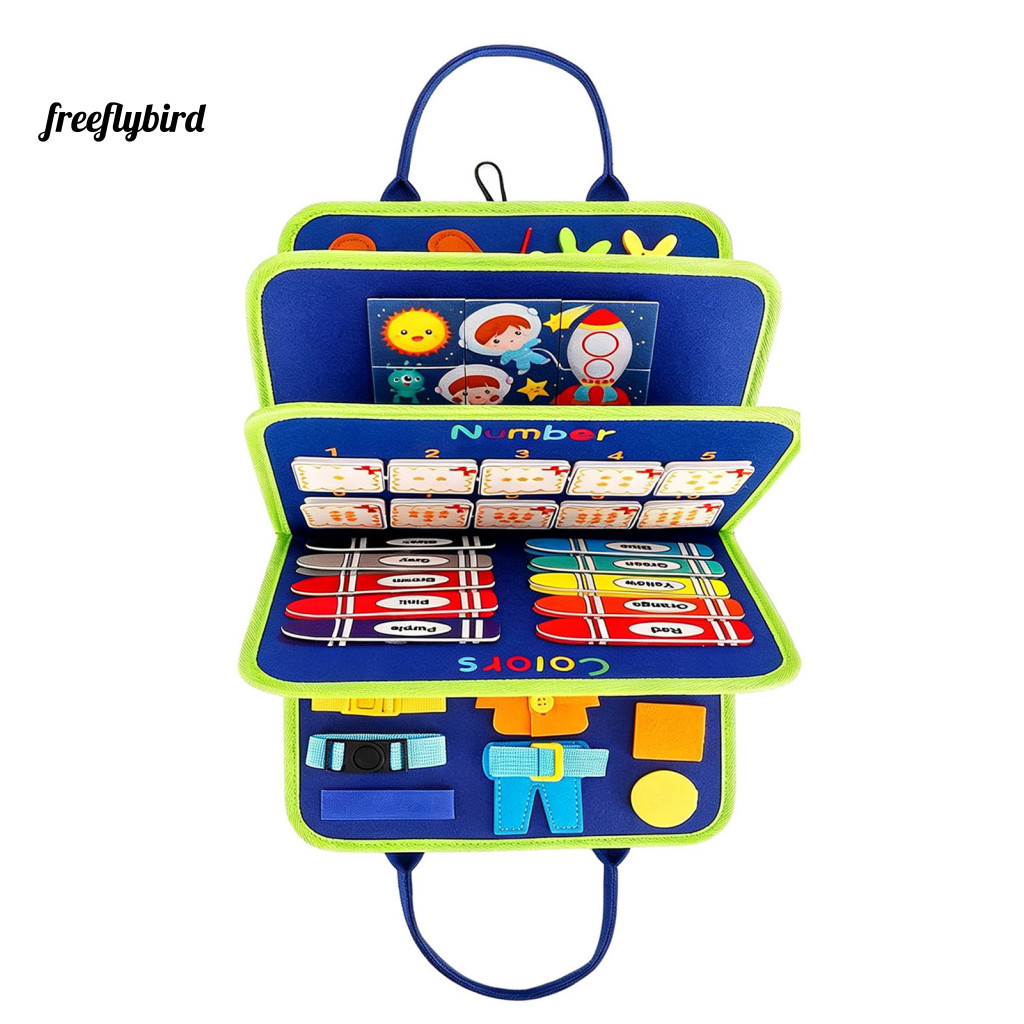Fz Quiet Time Busy Board , Livro De Atividades De Feltro Macio , Conjunto De Aprendizagem Montessori Com Formas E Letras